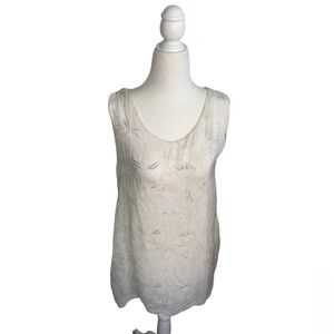 Giusy Silk Made in Italy Shark bite Sleeveless Pastel Tunic Lined Dress sz L